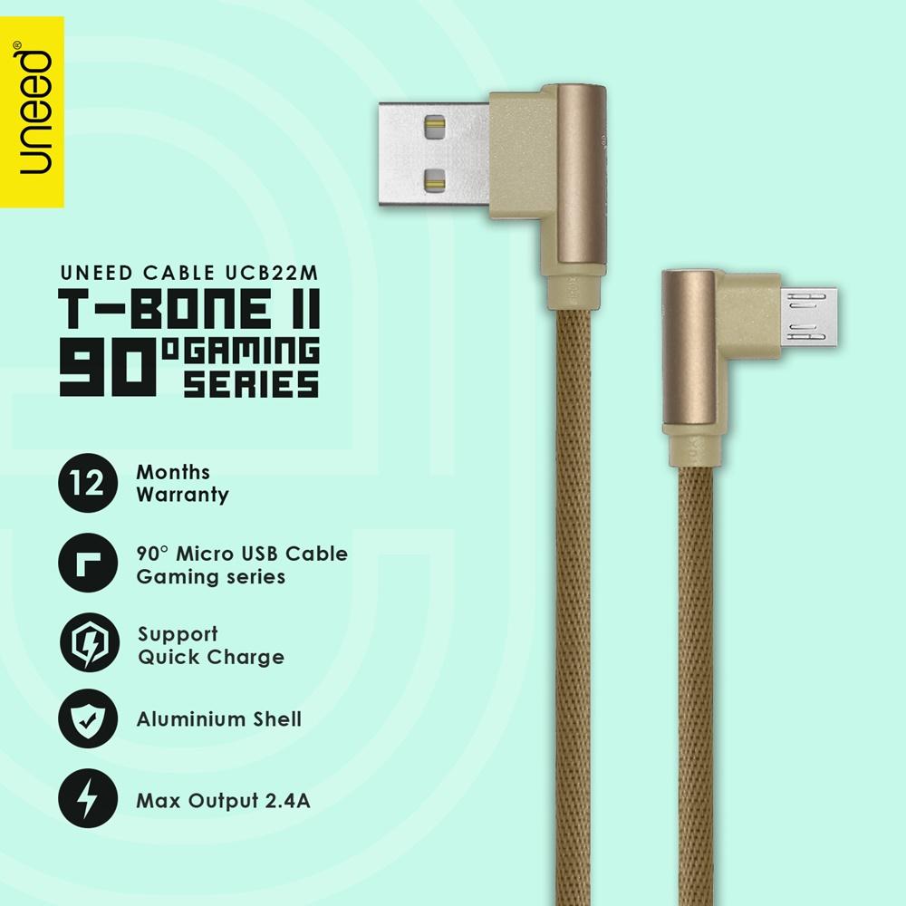 UNEED T Bone II Kabel Data Micro USB Quick Charging - UCB22M - Original