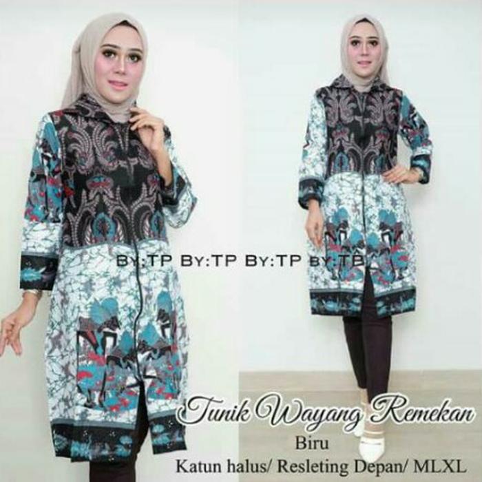 Dress Batik Solo. Tunic Batik Wayang Remekan Series