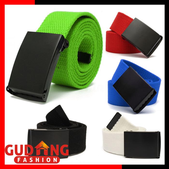 Ikat Pinggang Pria Kain Canvas Nylon Gesper Metal (MBELT) TERLARIS