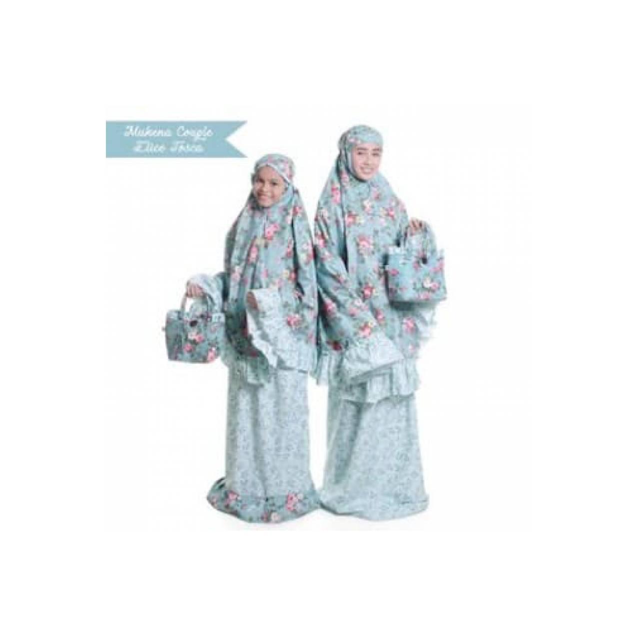 Ria Collection New Mukena Couple Katun Tas Kepang Elice