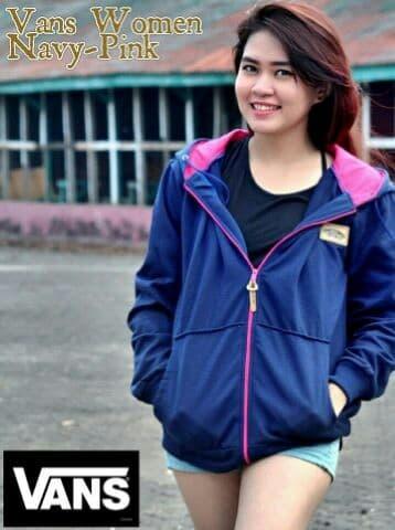 Jaket Waniita Vans Navy Pink (Woman Jacket)