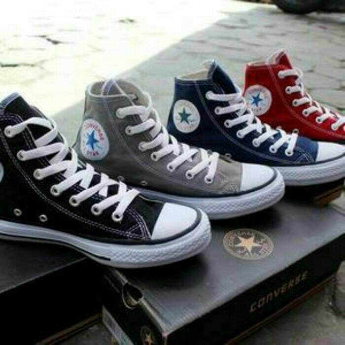 Promo Sepatu Pria Wanita Converse Tinggi Murah + Box Gratis Ongkir