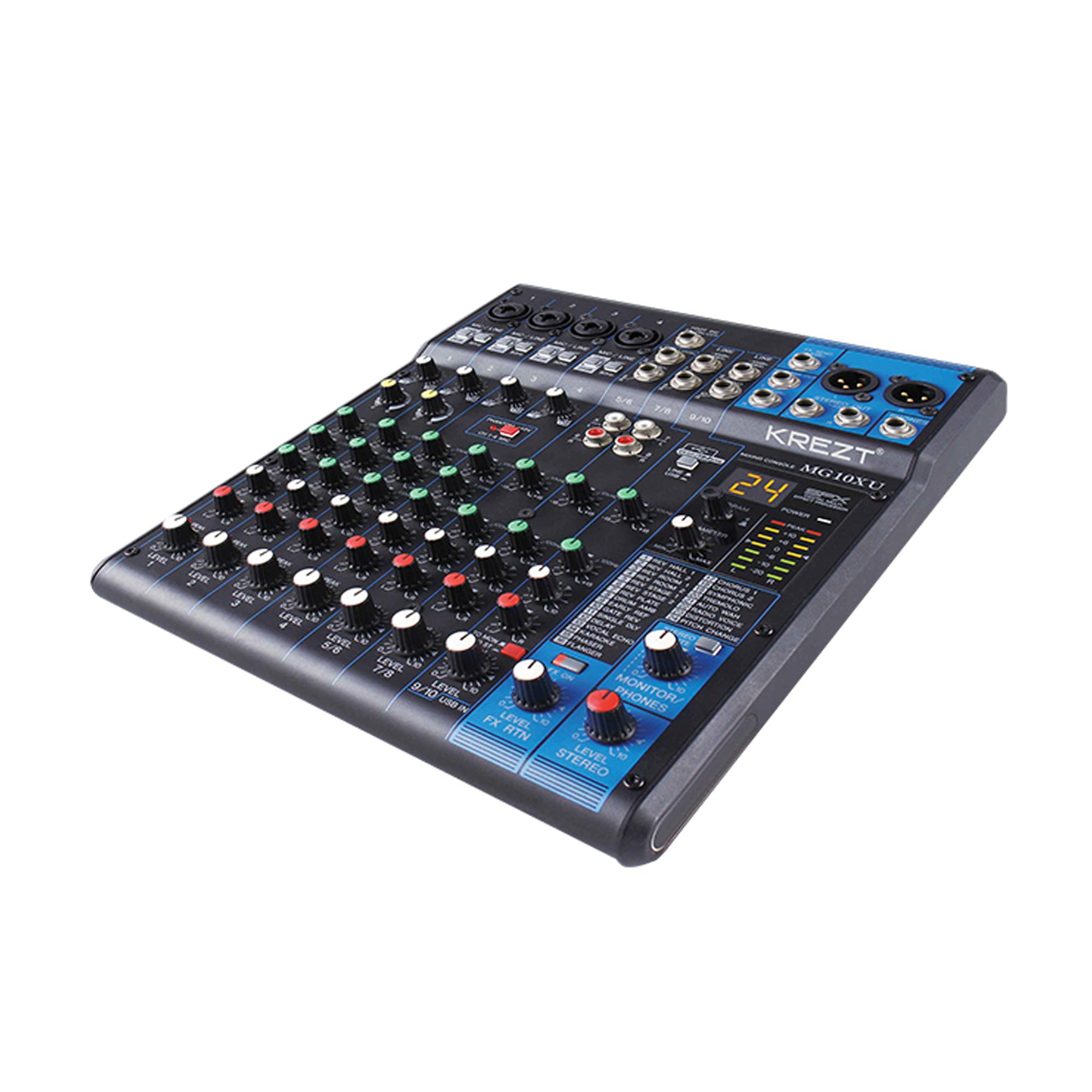 KREZT Professional Audio Mixer MG10XU (Mixer 10 Channel)