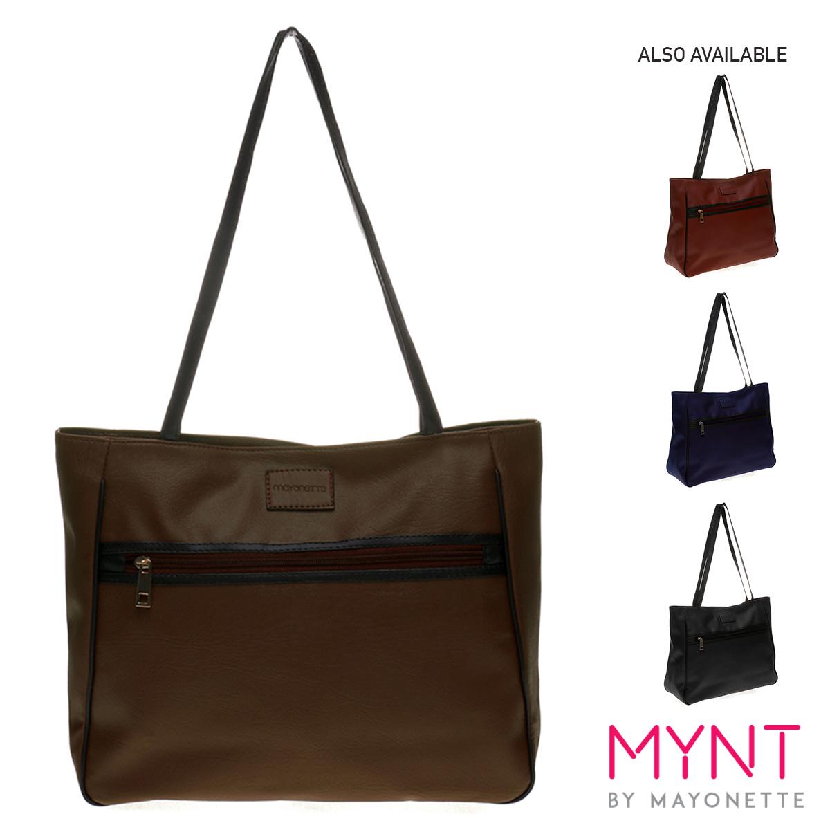 MYNT by Mayonette Tas Bahu Wanita Shoulder Bag Korean Style Daily Basic Wear Impor Quality Legato Totes (Coklat Tua)