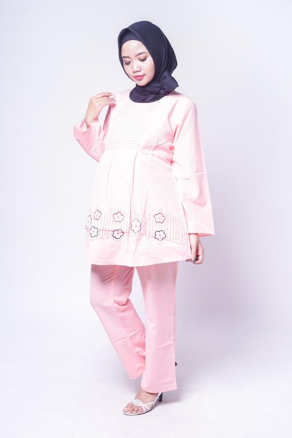 Mama Hamil Setelan Hamil Meyusui Bunga Ingris / Baju JUMBO / BIG SIZE / Atasan Hamil / Kemeja Hamil / Kemeja / Baju Murah / Celana Hamil / Ibu Hamil Menyusui / Baju Hamil Kantor
