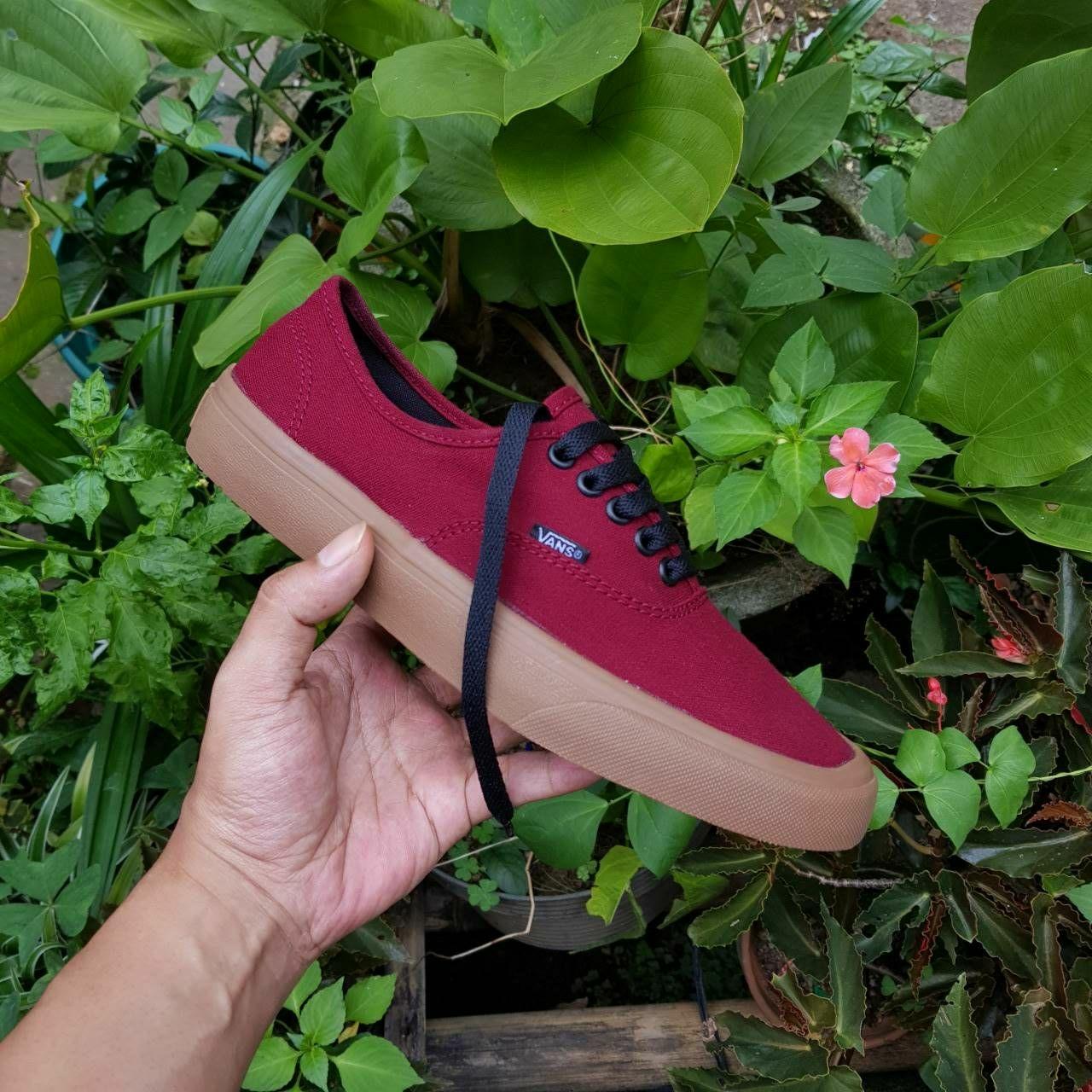 Promo Sepatu Vans Authentic Maroon gum