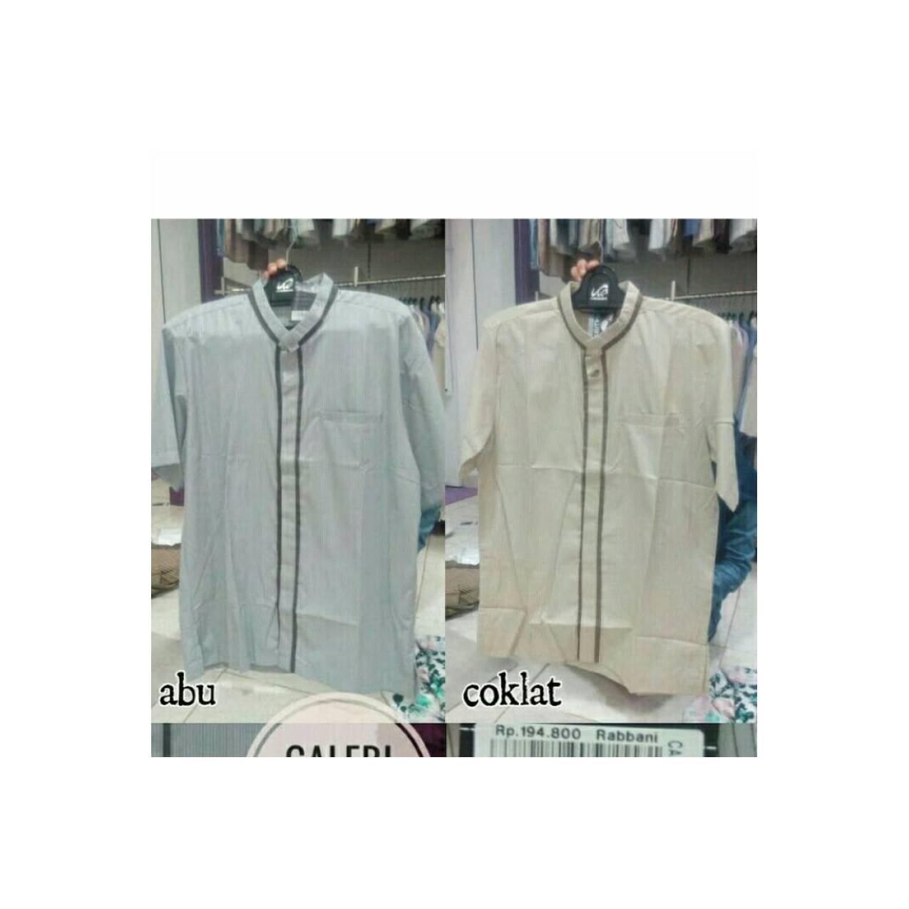 SALE kemeja baju koko rabbani pria dewasa terbaru lengan pendek athar