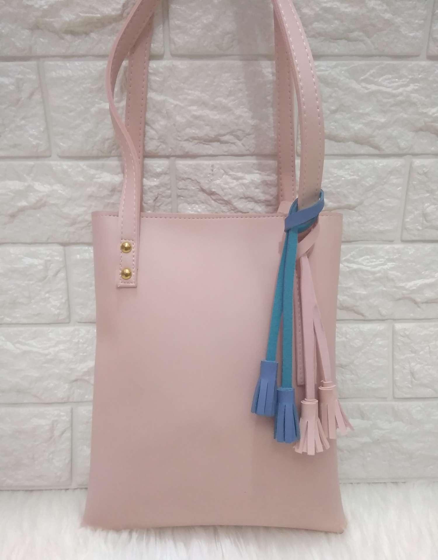 Beli Tas Bahu Wanita Bahan Goni Harga Grosir Harga Rp 36 630 TAS TOTE BAG WANITA HARGA GROSIR KUNCIR 2 WARNA PABRIKSLINGBAG