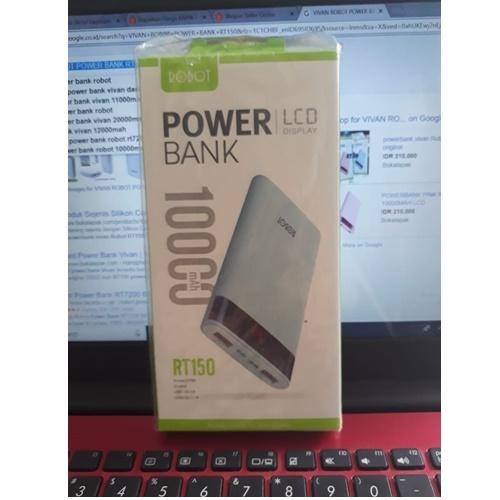 Robot Powerbank LCD Display RT-150 Kapasitas 10000mAh Original Garansi 1 Tahun ( New )