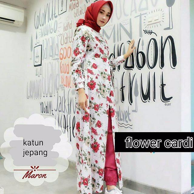Baju Wanita Baju Gamis Baju Hijab Flower Candy Katun Jepang