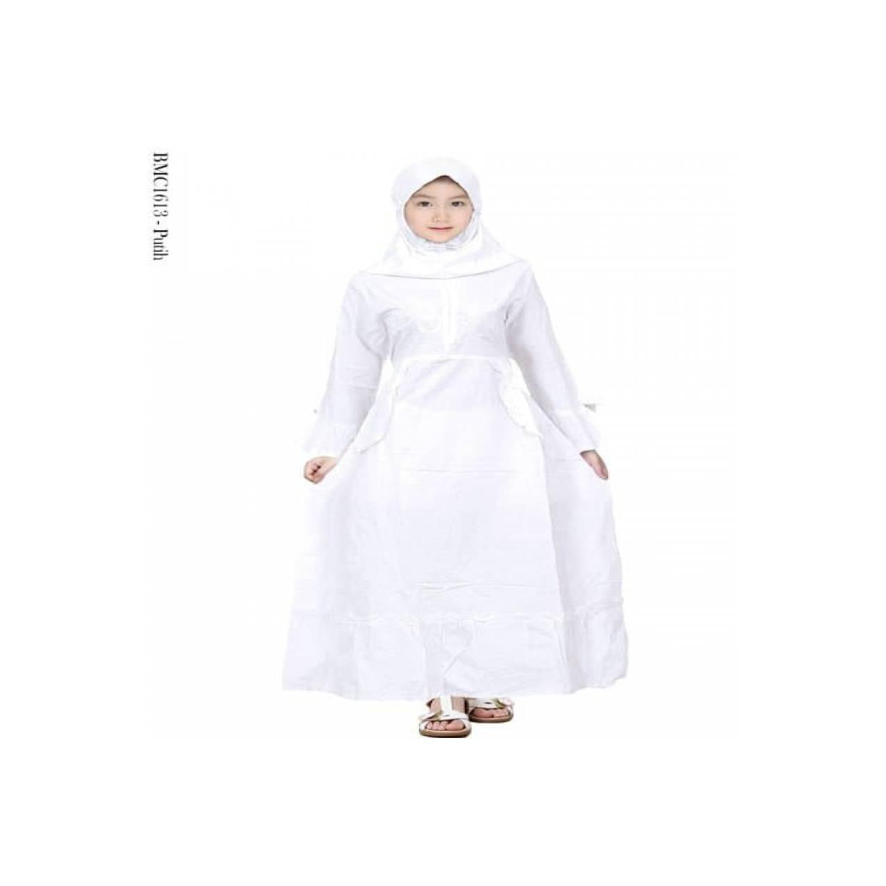 Baju Muslim Gamis Anak Putih Remaja Tangung Umur 11-15 Tahun