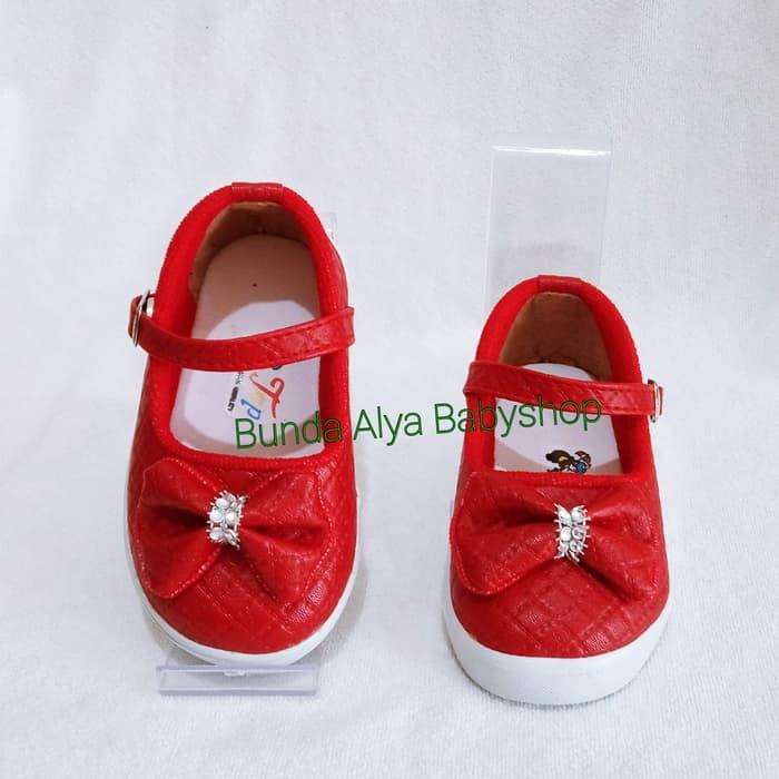 DISKON sepatu anak 1 2 3Tahun replika GUCCI/Sepatu Anak perempuan MERAH BTF02 TERMURAH