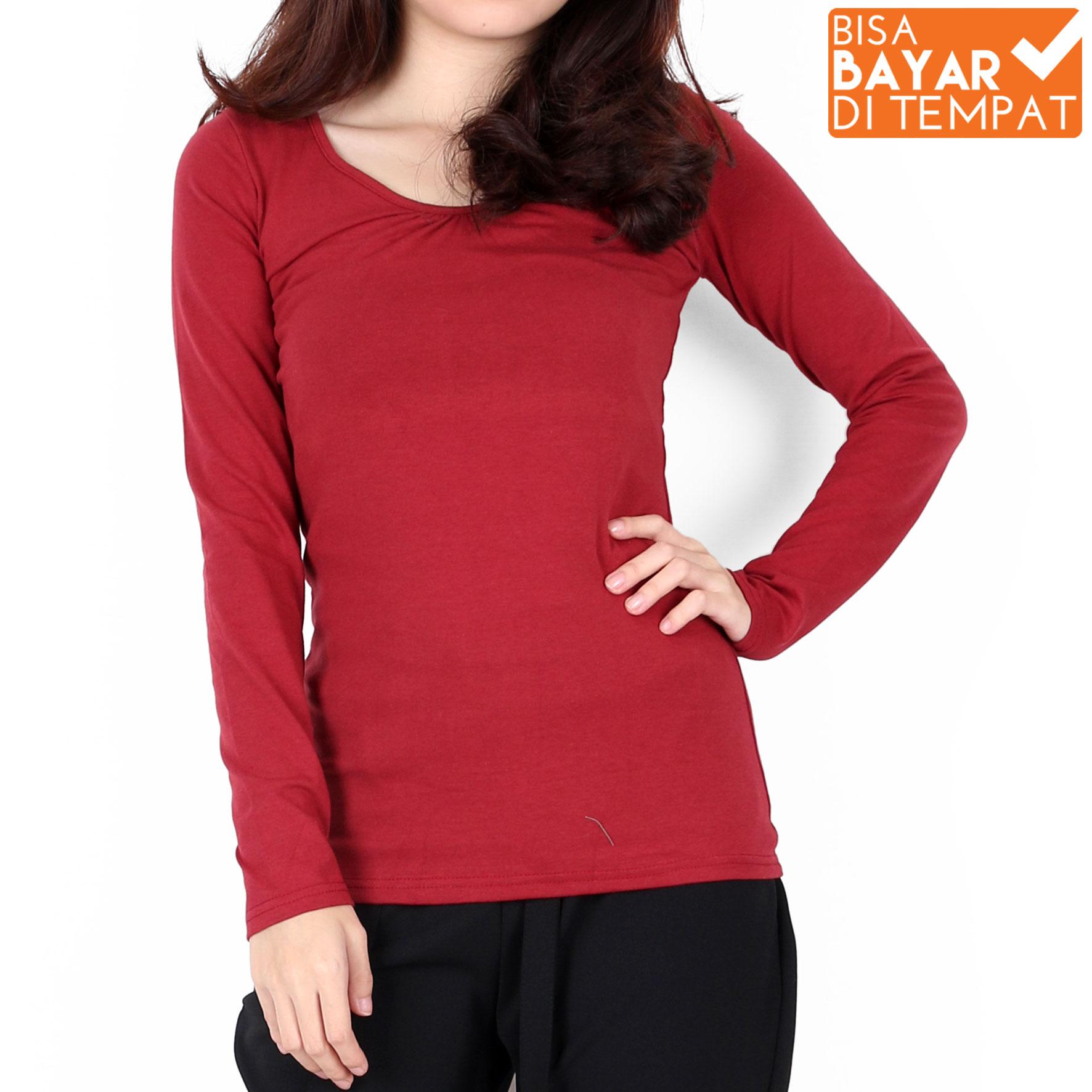 All Item 35K blouse casual blouse kerja blouse wanita baju kerja baju korea-Merah