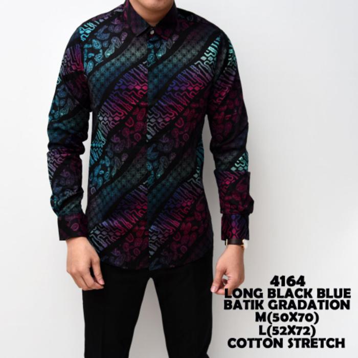 baju batik cowok lengan panjang kerja kantor | kemeja batik modern