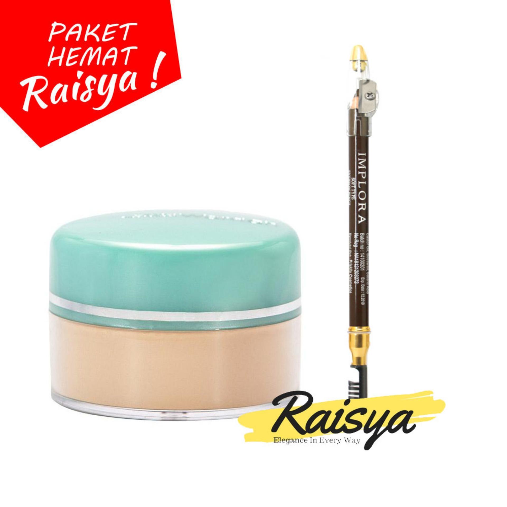 Wardah Everyday Luminous Face Powder - Bedak Tabur - 02 Beige Free Implora Pensil Alis Coklat Resmi BPOM