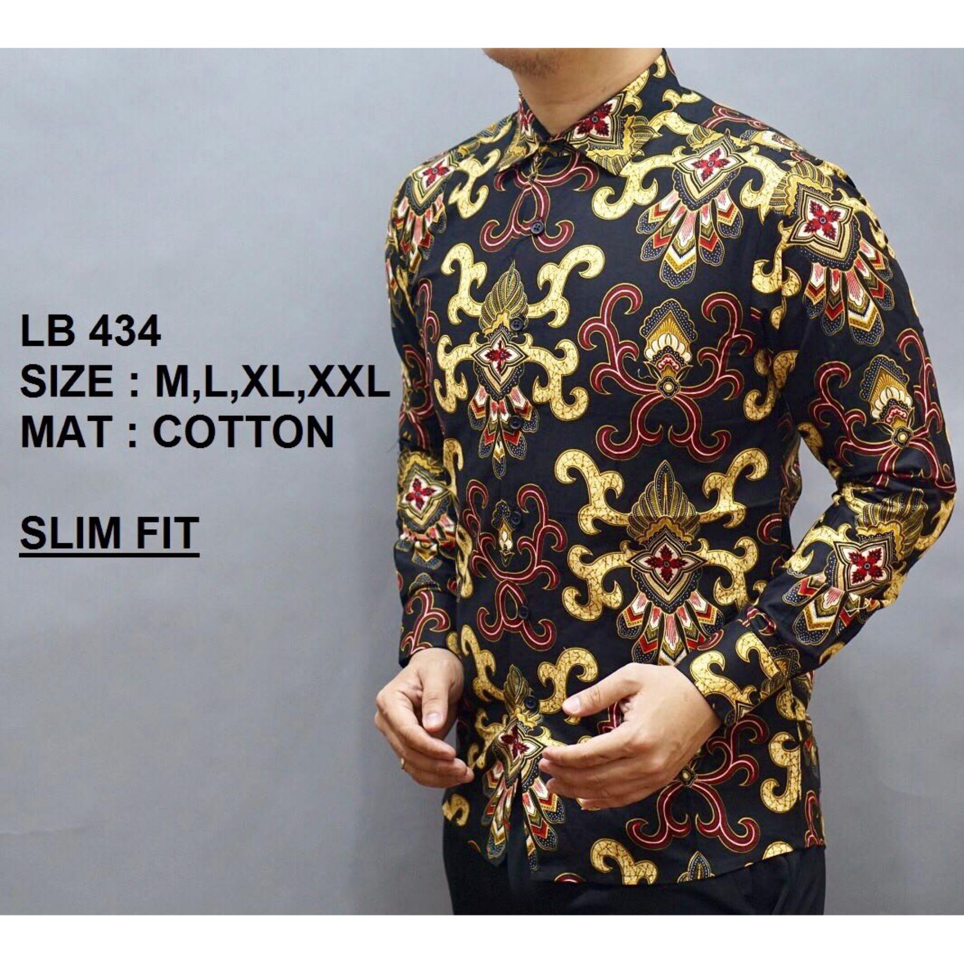 Baju Kemeja Batik Pria Slimfit / Model Batik Terbaru / Atasan Batik / Kemeja Pria