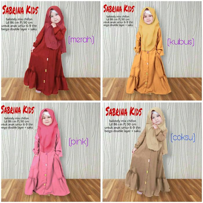 JUAL TERMURAH SABRINA BERGO KID/Gamis Muslim Anak/Baju Anak Murah/Syari TERMURAH SABRINA BERGO KID/Gamis Muslim Anak/Baju Anak Murah/Syari