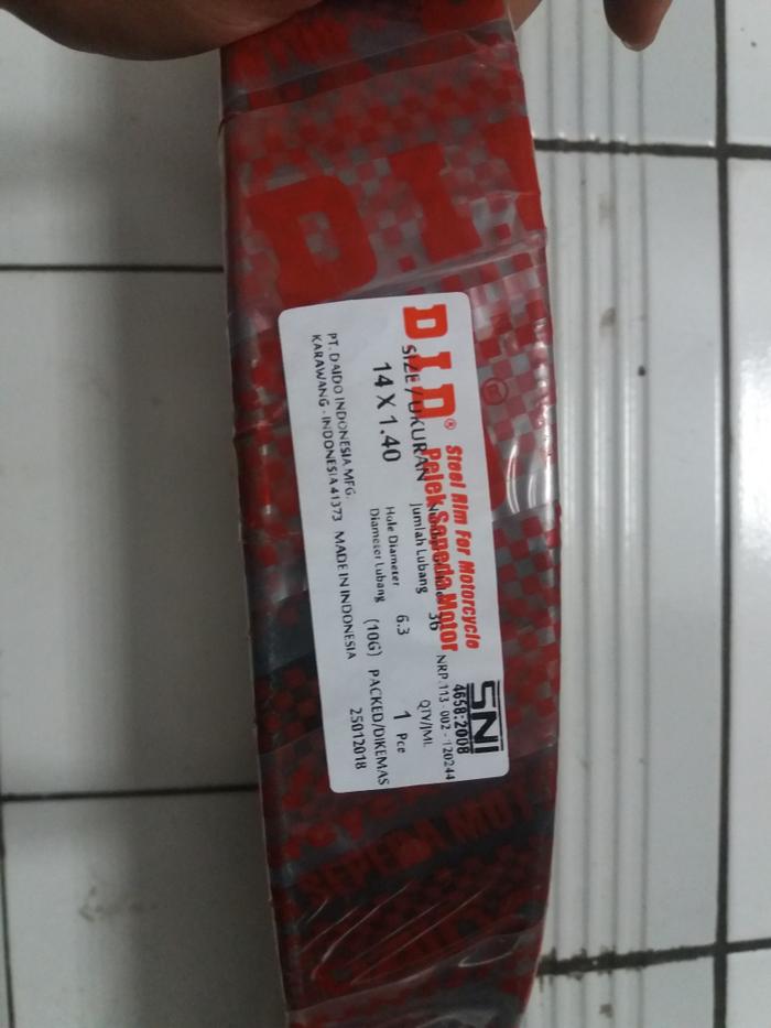 Velg 140 14 did hitam besi satuan