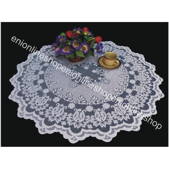 TAPLAK MEJA MAKAN TAMU BULAT TABLECLOTH ROUND 100 CM / 974 warna putih