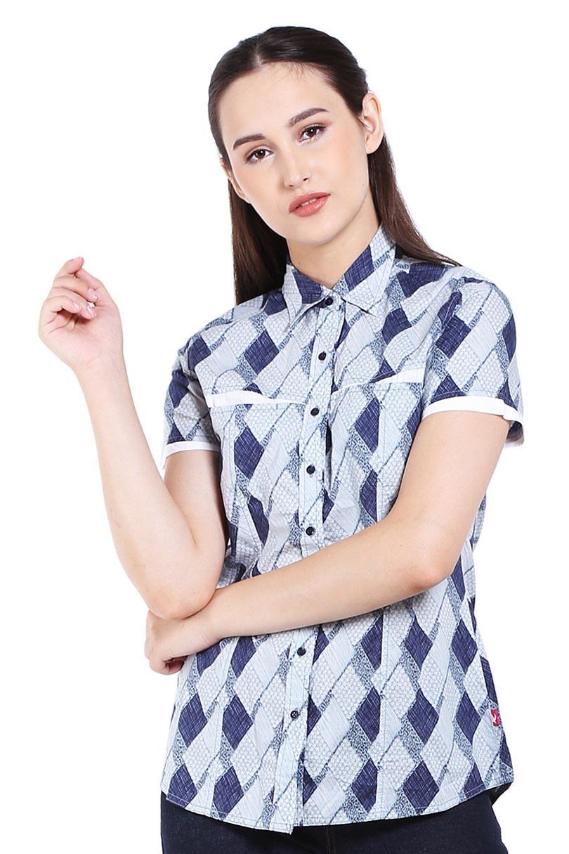 Cardinal Girl Pakaian Blouse dan Kemeja Wanita Gakai00227P.02E Kemeja Blue