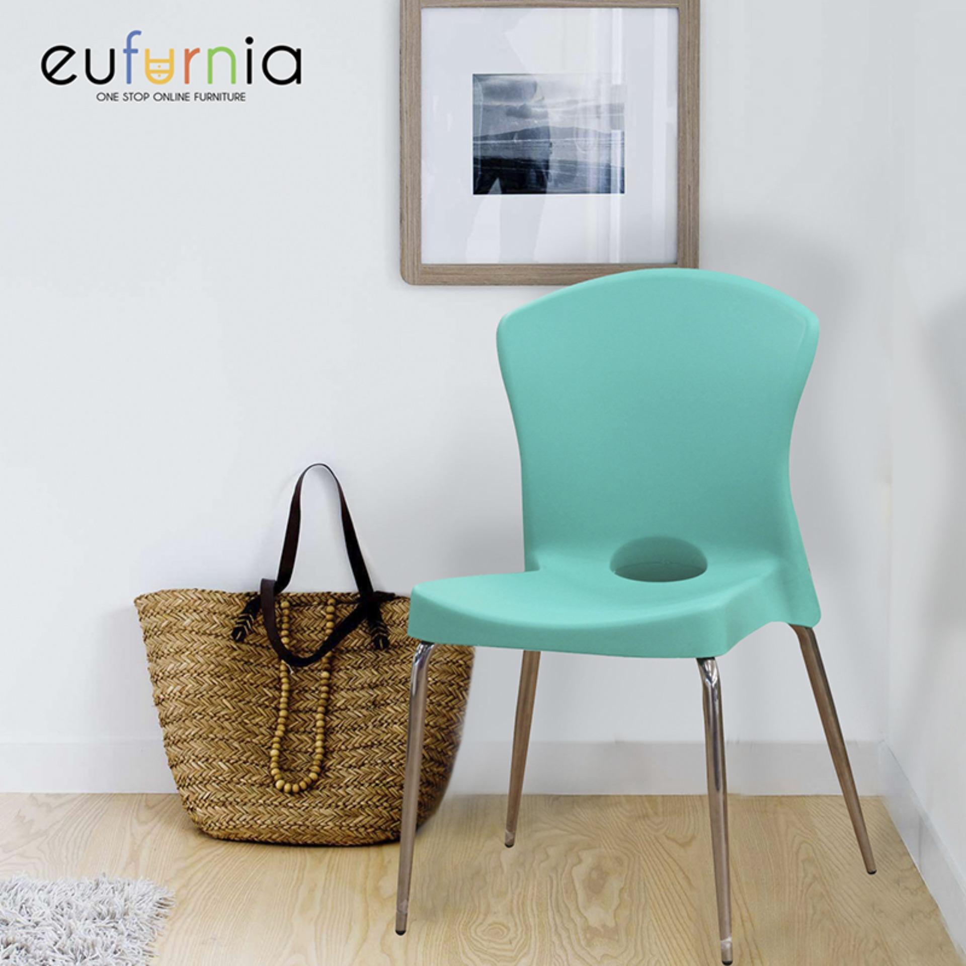 Kursi Plastik Warna Warni Kaki Chrome Eufurnia Olymplast OL 212A / Tosca / 4 Pcs / 100% FREE ONGKIR JAWA DENPASAR