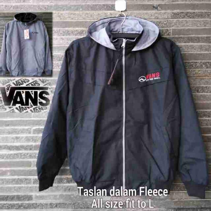 Harga Spesial!! Jaket Vans Bolak Balik Taslan - ready stock