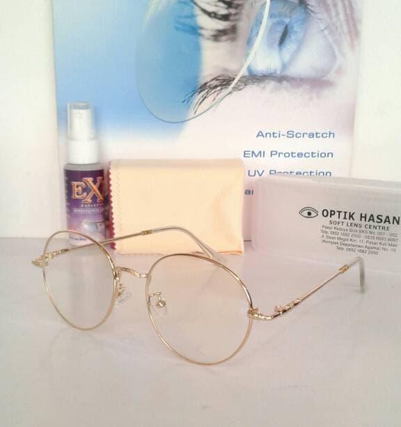 Super Promo! Kacamata Frame / TR HK288 + Lensa Normal + Box Resleting Teatas!