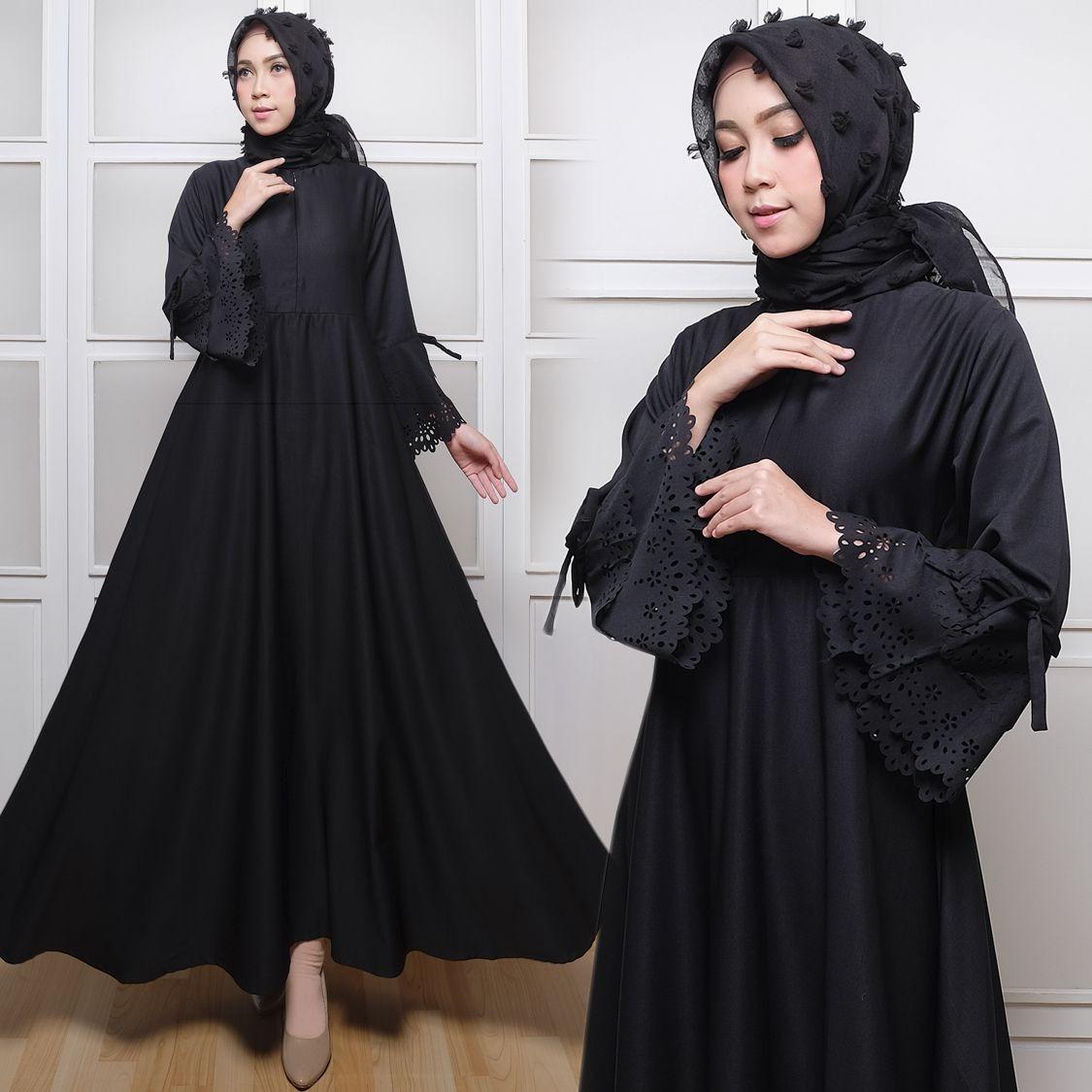 Baby Talk Club Gamis Polos Gamis Syari Baloteli Laser Busui Gaun Pesta Panjang Baju Hijab Terusan Pengajian Wanita Muslimah Dress Lengan Panjang Long Dress Casual Wanita - Dress Gamis Lebaran