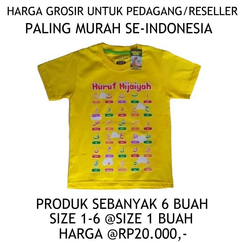 Kaos Anak Mommy's Honey Paket Pedagang/Reseller - Serian Kuning Hijau Size 1 - 6