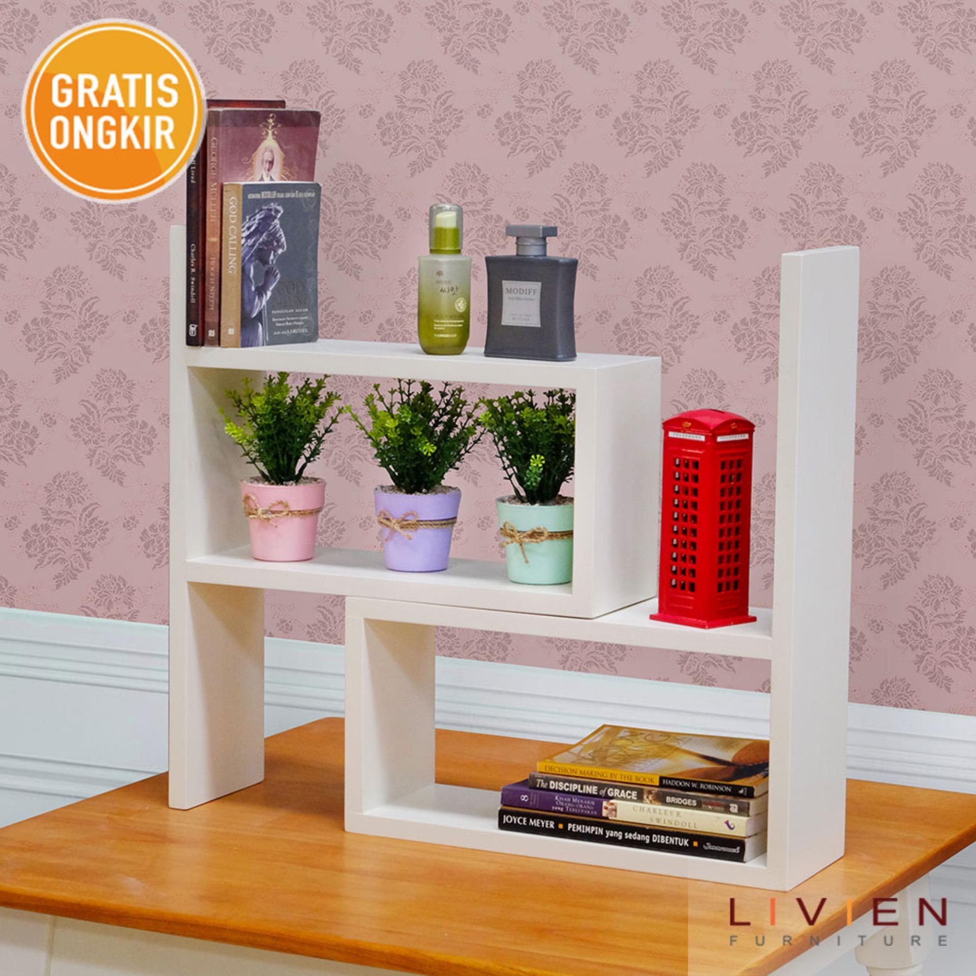 LIVIEN - Rak / Rak Dinding / Rak Gantung / Rak Buku Snow White (White)