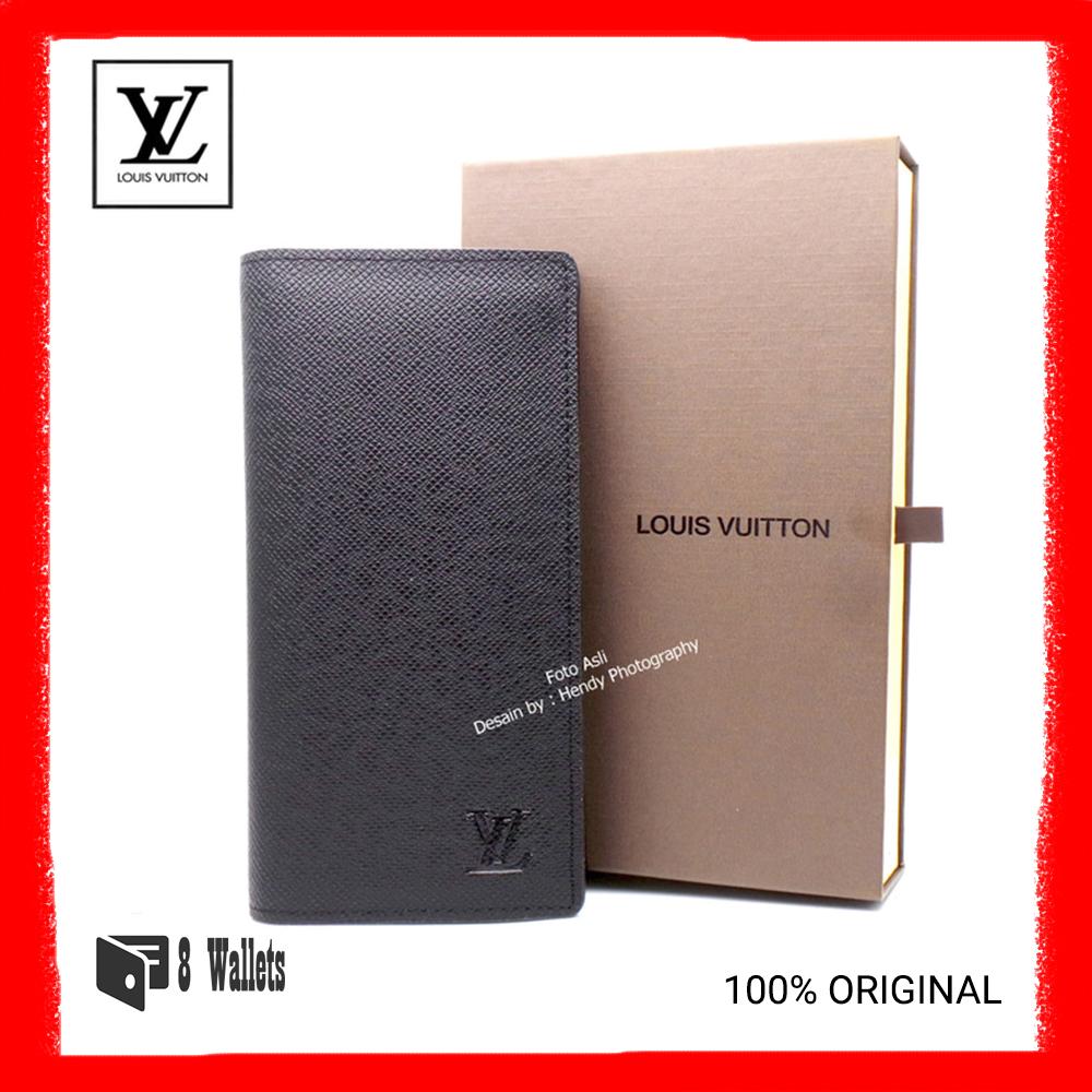 100% ORIGINAL DOMPET PANJANG KULIT ASLI IMPORT MURAH | LOUIS VUITTON 62665 BLACK | DOMPET KULIT PRIA HITAM BRANDED | DOMPET PRIA 3/4 BLACK | DOMPET COWOK KEREN | LUXURY LEATHER LONG WALLET