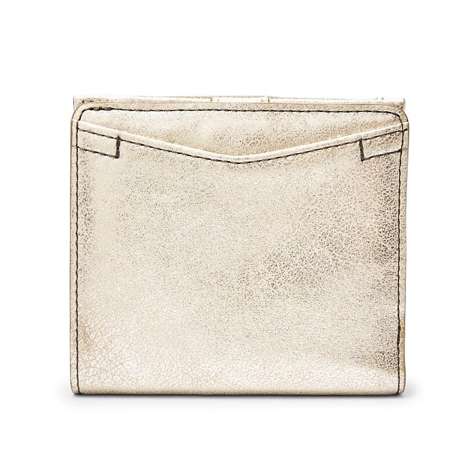 Fossil Caroline RFID Mini Wallet – Pale Gold Metallic, SL 7628751