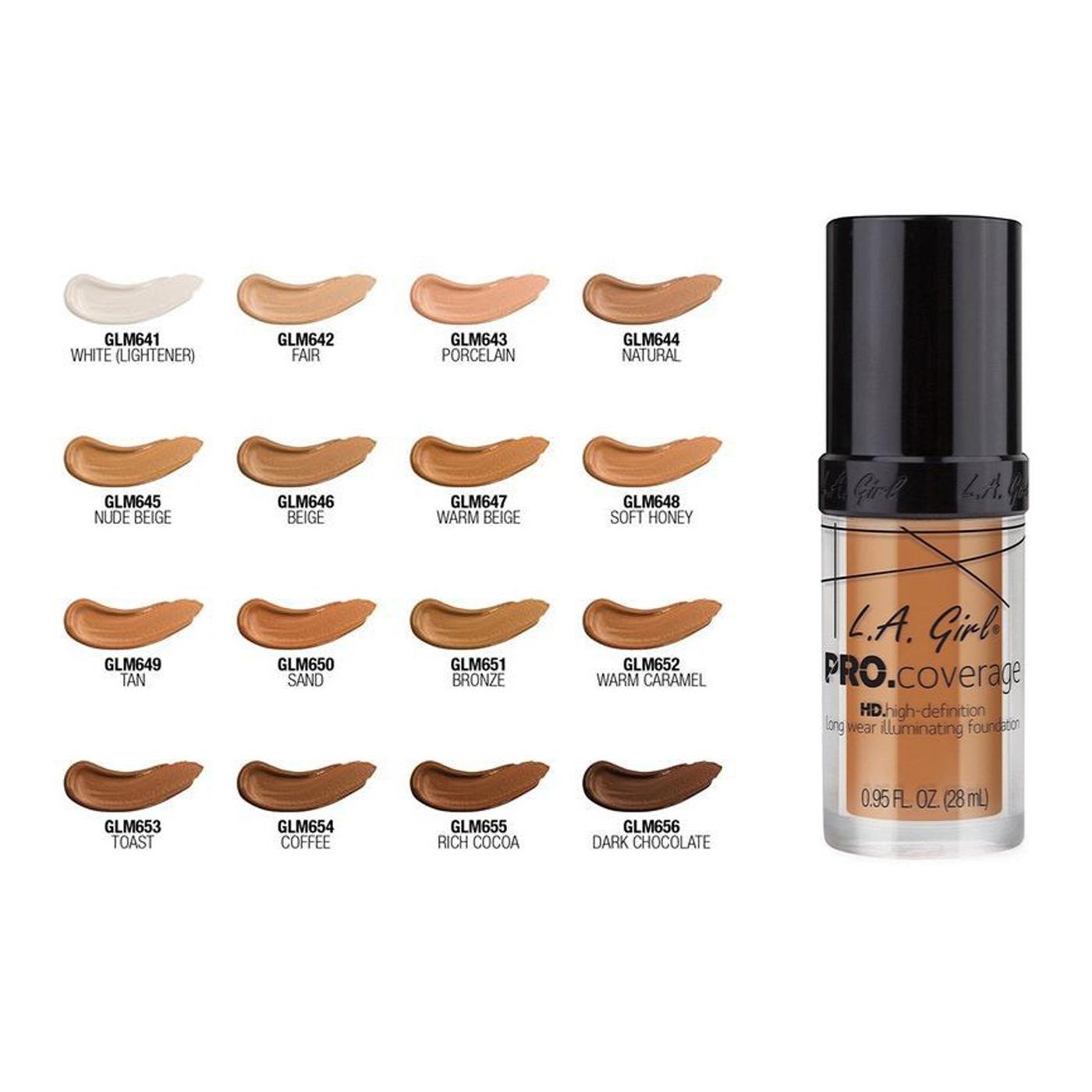 LA Girl Pro Coverage Illuminating Foundation - TAN