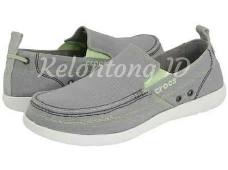HARGA SPESIAL!!! Sepatu Crocs Walu Men / Pria slip on murah harga grosir - Abu-abu Muda - jiezu7