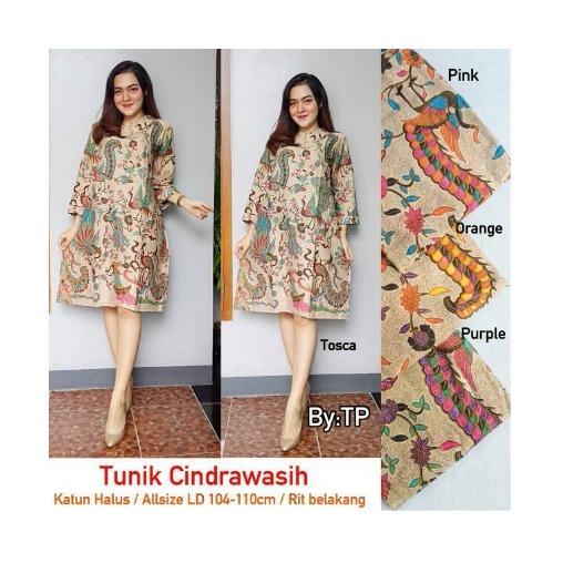 Tunic Cape Cindrawasih Atasan Batik Baju Kerja Baju Pesta Cassual Modis Trend Wanita