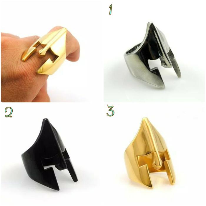 Cincin titanium spartan 300 army aksesoris pria dan wanita