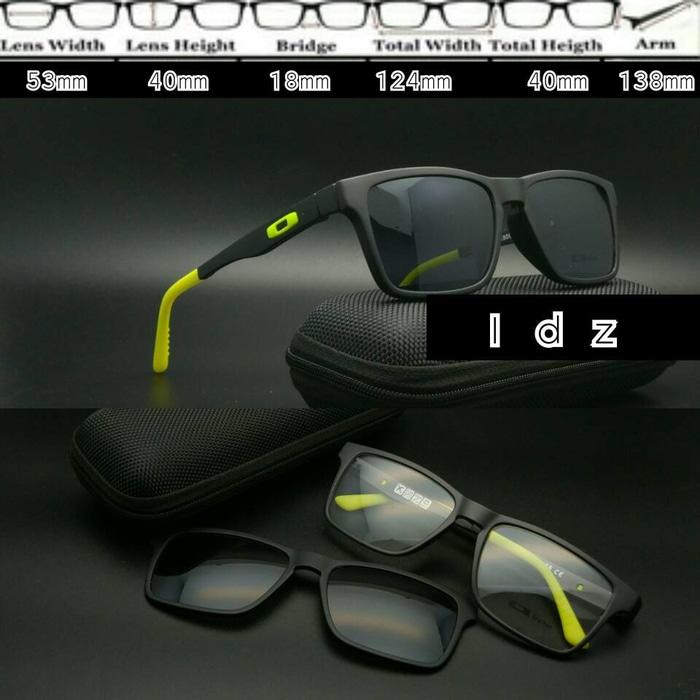 Frame Kacamata Baca Oakley Clip On X8004 Hitam Hijau