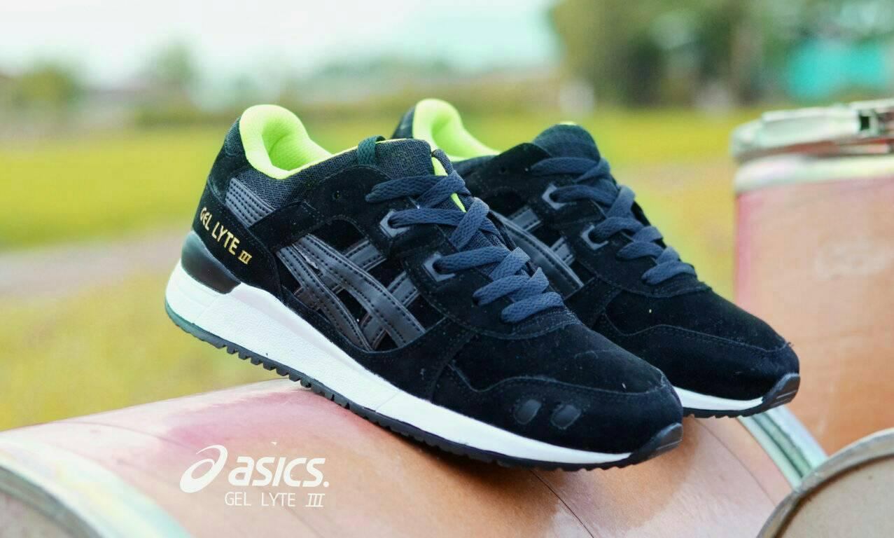Sepatu Pria Sport Asics Gel Lyte III Full Black Terlaris Di LAZADA