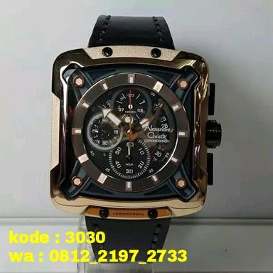 Jam Tangan Alexandre Christie AC 3030 Pria Chronograph Rosgold Brown