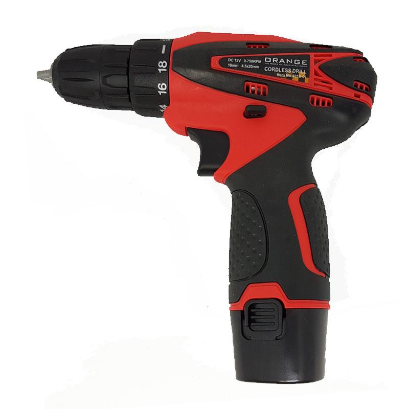 TERMURAH ORANGE 12V MESIN BOR CAS 10 MM CORDLESS 1 BATERAI BUKAN FISCH