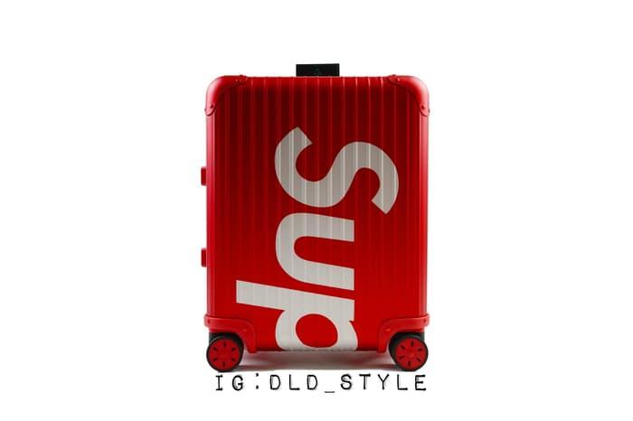 Koper Supreme X Rimowa Suitcase Best Mirror Quality Laser Print 1:1 - Hitam