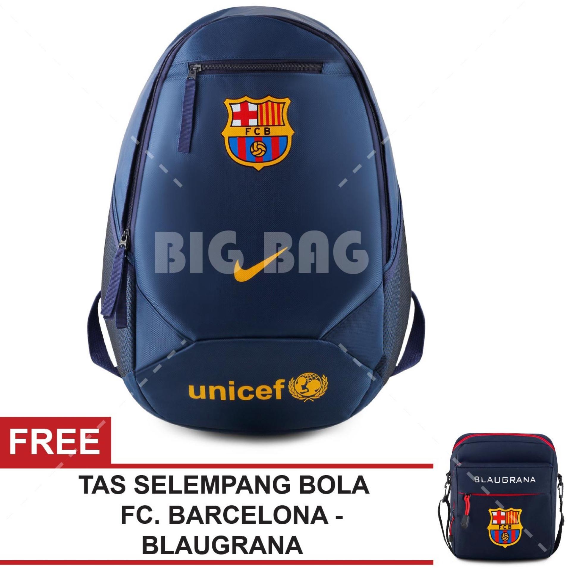 Tas Ransel Bola / Sports Pria Nike Bola Pria FC Barcelona - UNICEF Laptop Backpack - Navy + Raincover + FREE Tas Selempang FC Barcelona - Blaugrana - Navy Tas Sepatu Olahraga Tas Futsal Sepak Bola Tas Adidas Puma Eiger Bodypack Kalibre Rei Fila Termurah