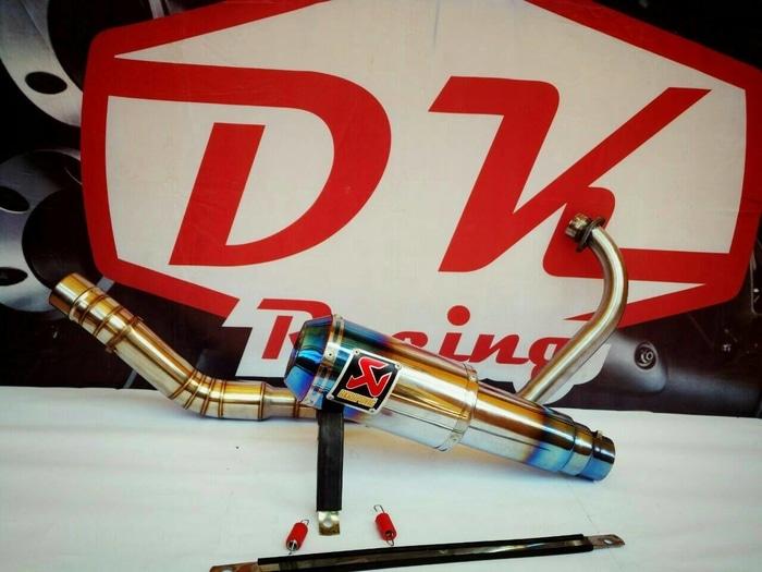 Knalpot Racing Yamaha Jupiter Mx King 150 Akrapovic Lorenzo Half Blue Fullstainless