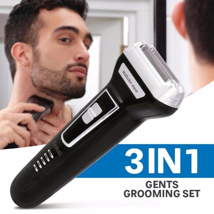 Kemei KM- 6558 Multifunsional Shaver 3 in 1 / Alat cukur Kumis/Bulu/Jenggot  