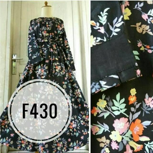 Mw745 Gamis Katjep Dasar Hitam