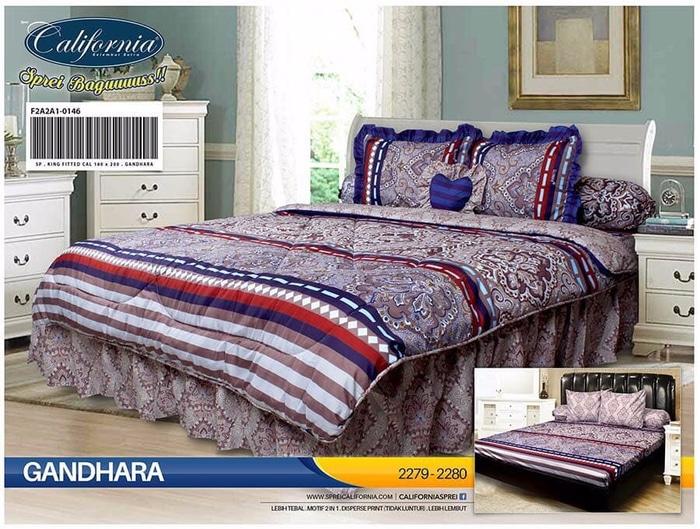 Terbaru!! Bedcover California 180 X 200 Gandhara - ready stock