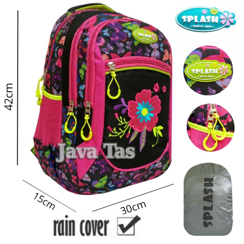 Java Tas Ransel Splash Tas Pria Tas Wanita Tas Ransel Pria Tas Ransel Wanita Tas Ransel Anak Tas Anak Sekolah Import Tas Sekolah Murah Tas Laptop Tas Punggung Tas Sekolah Import Black+ Waterproof Raincover