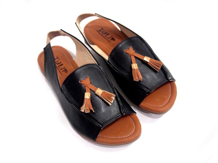 Sandal Indie Hitam Fashion Sandals Slipon Korea Indie Fse061