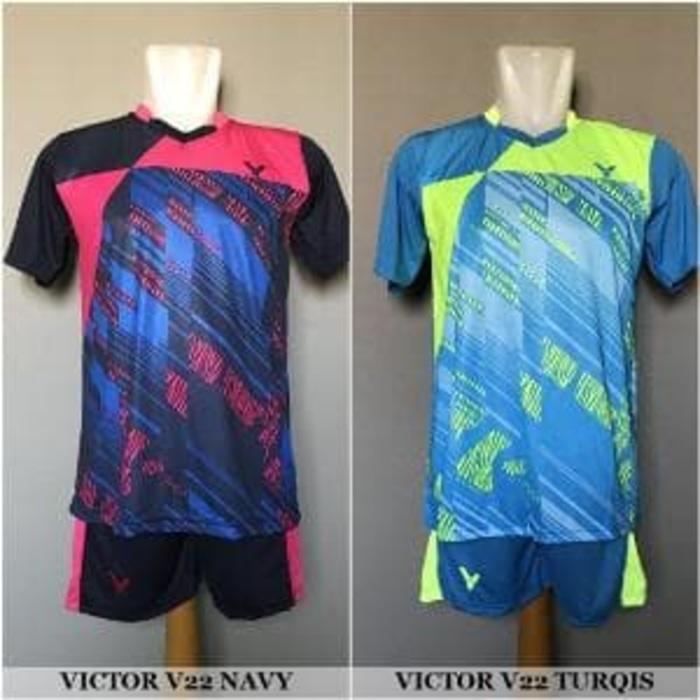 HARGA PROMO!!! Setelan Badminton & Bulutangkis Victor V22 - Baju Kaos Celana - v1vPNV