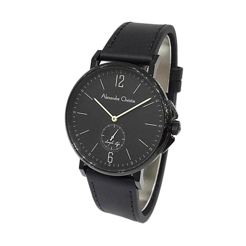 Alexandre Christie Simple Life 8458MSLIPBA Black Jam Tangan Pria